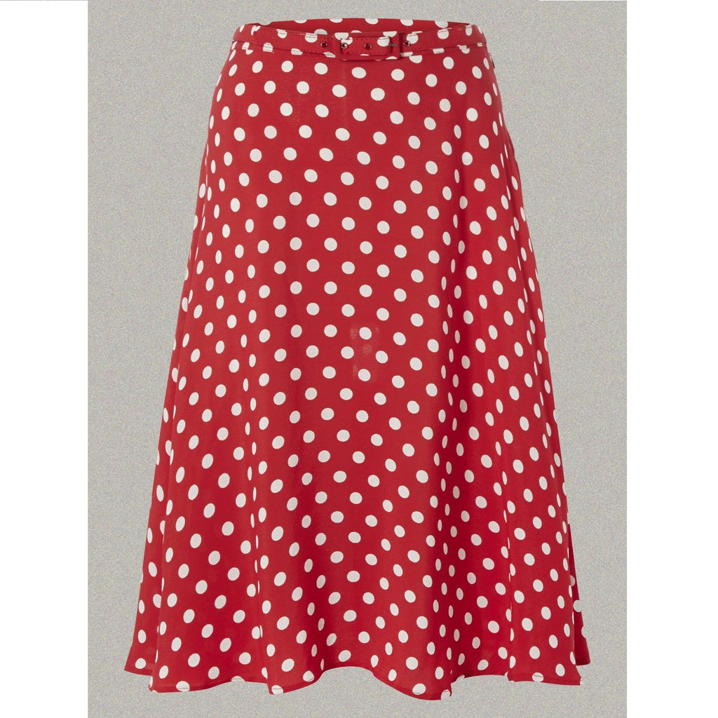Seamstress of Bloomsbury - Circle Skirt (Red with White Spot)