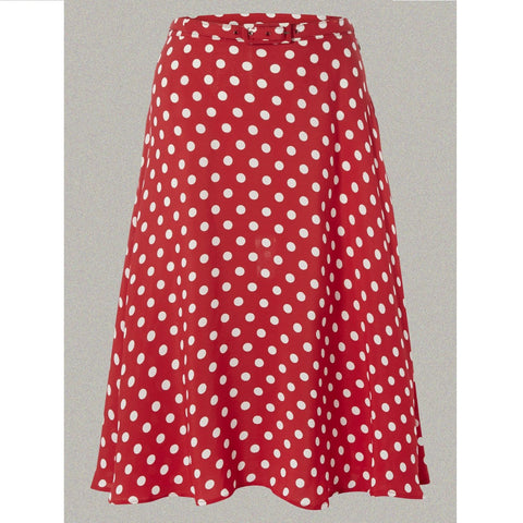 Seamstress of Bloomsbury - Circle Skirt (Red with White Spot)